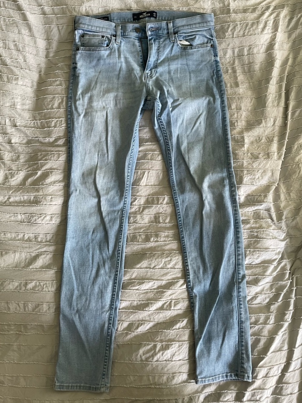 Hollister Men's Skinny Jeans Light Blue Wash
